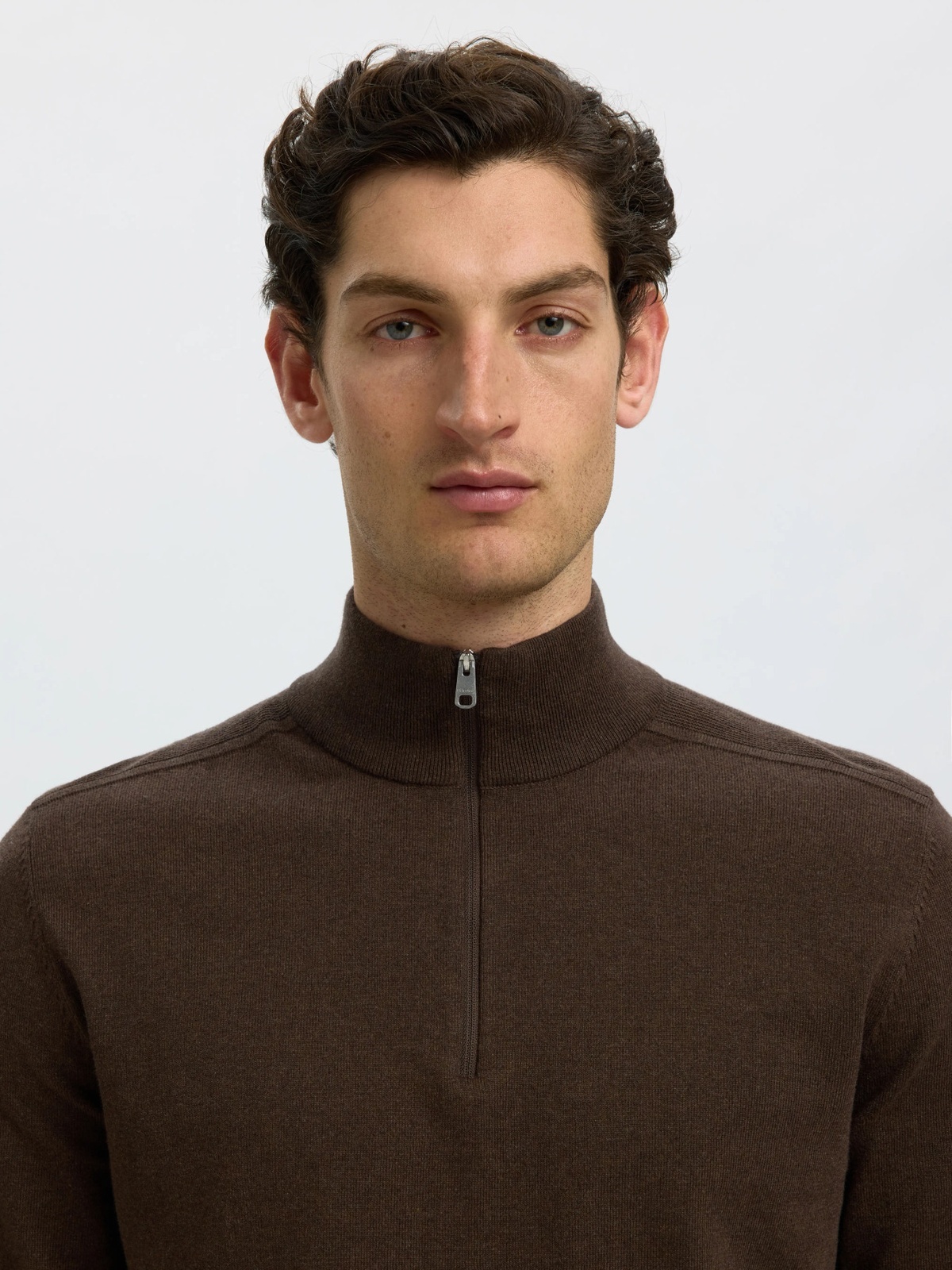 Selected Homme Selected Homme Berg Half Zip Cardigan Delicioso Melange