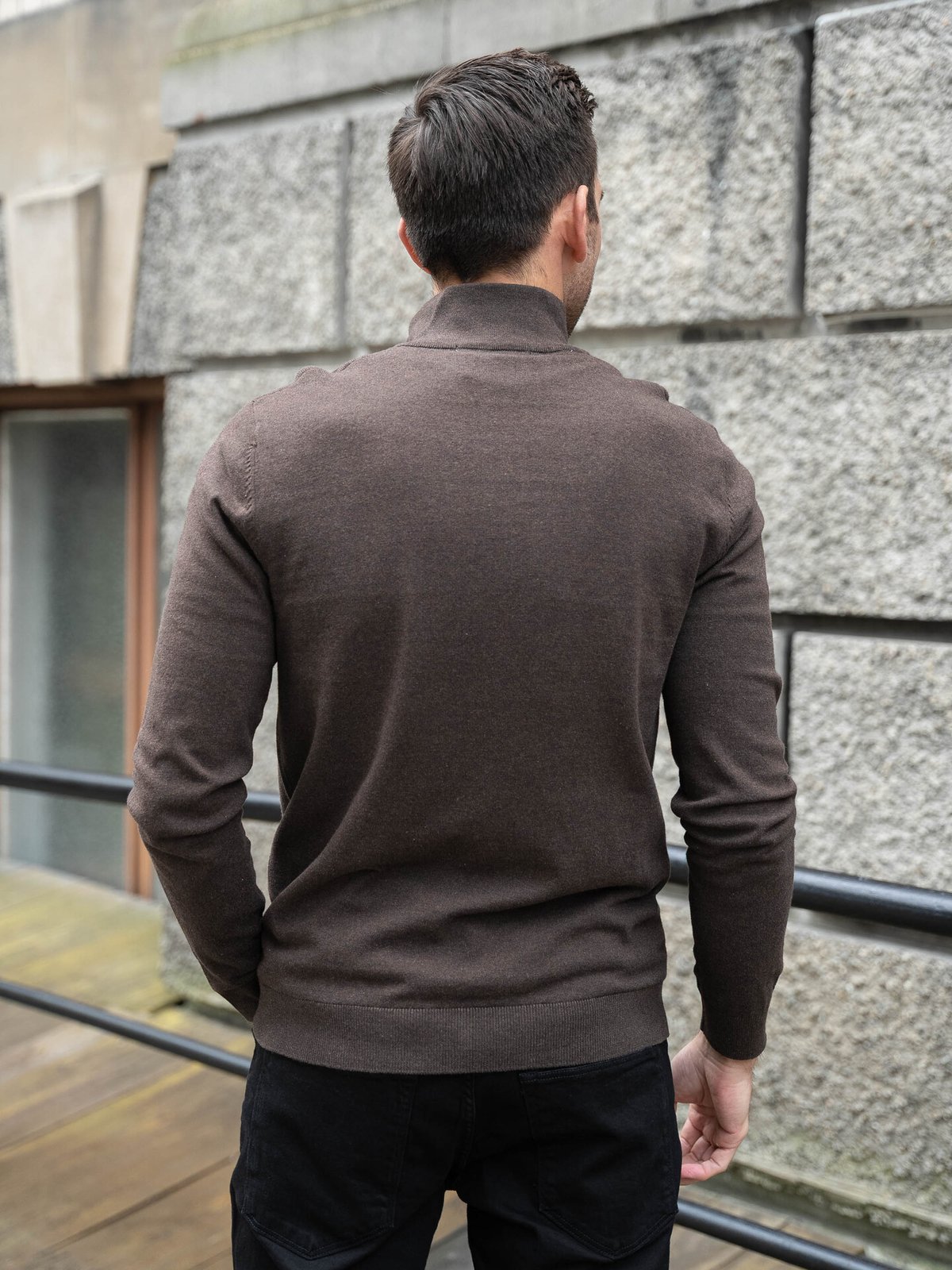 Selected Homme Selected Homme Berg Half Zip Cardigan Delicioso Melange