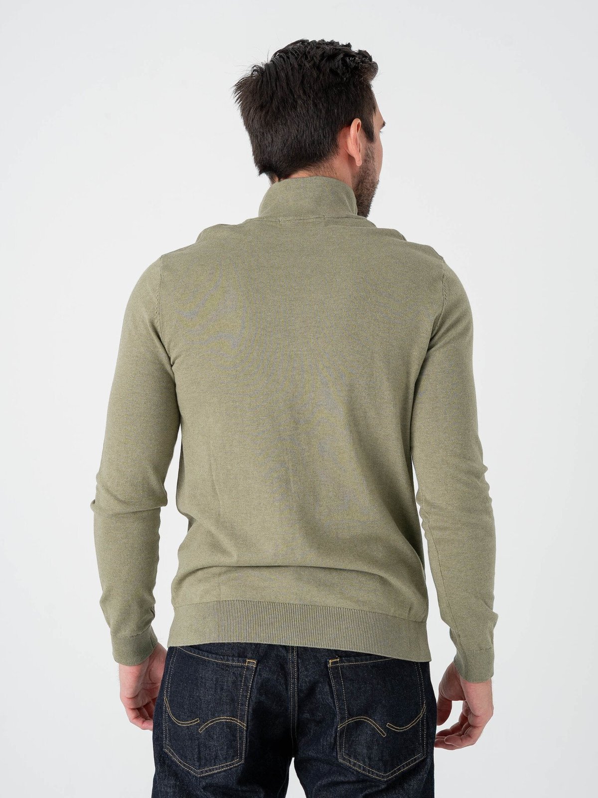 Selected Homme Selected Homme Berg Long Sleeve Half Zip Deep Lichen Green Melange