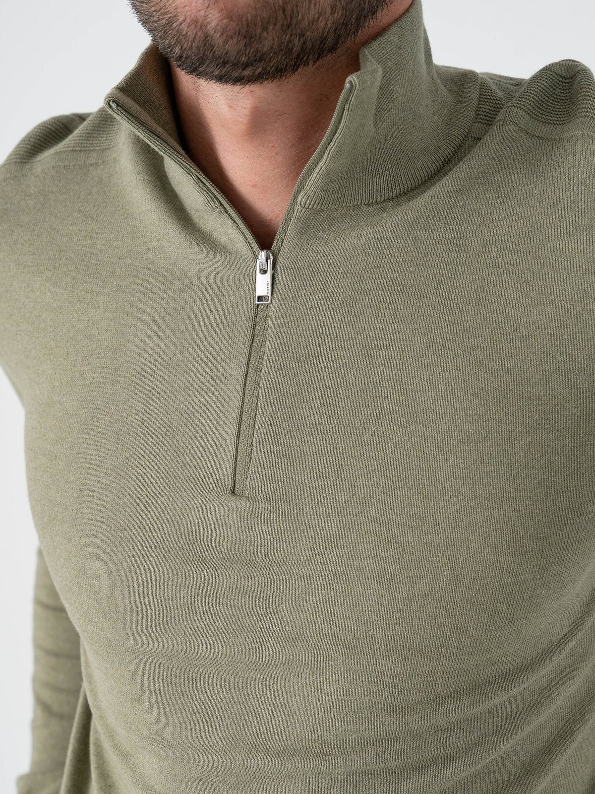 Selected Homme Selected Homme Berg Long Sleeve Half Zip Deep Lichen Green Melange