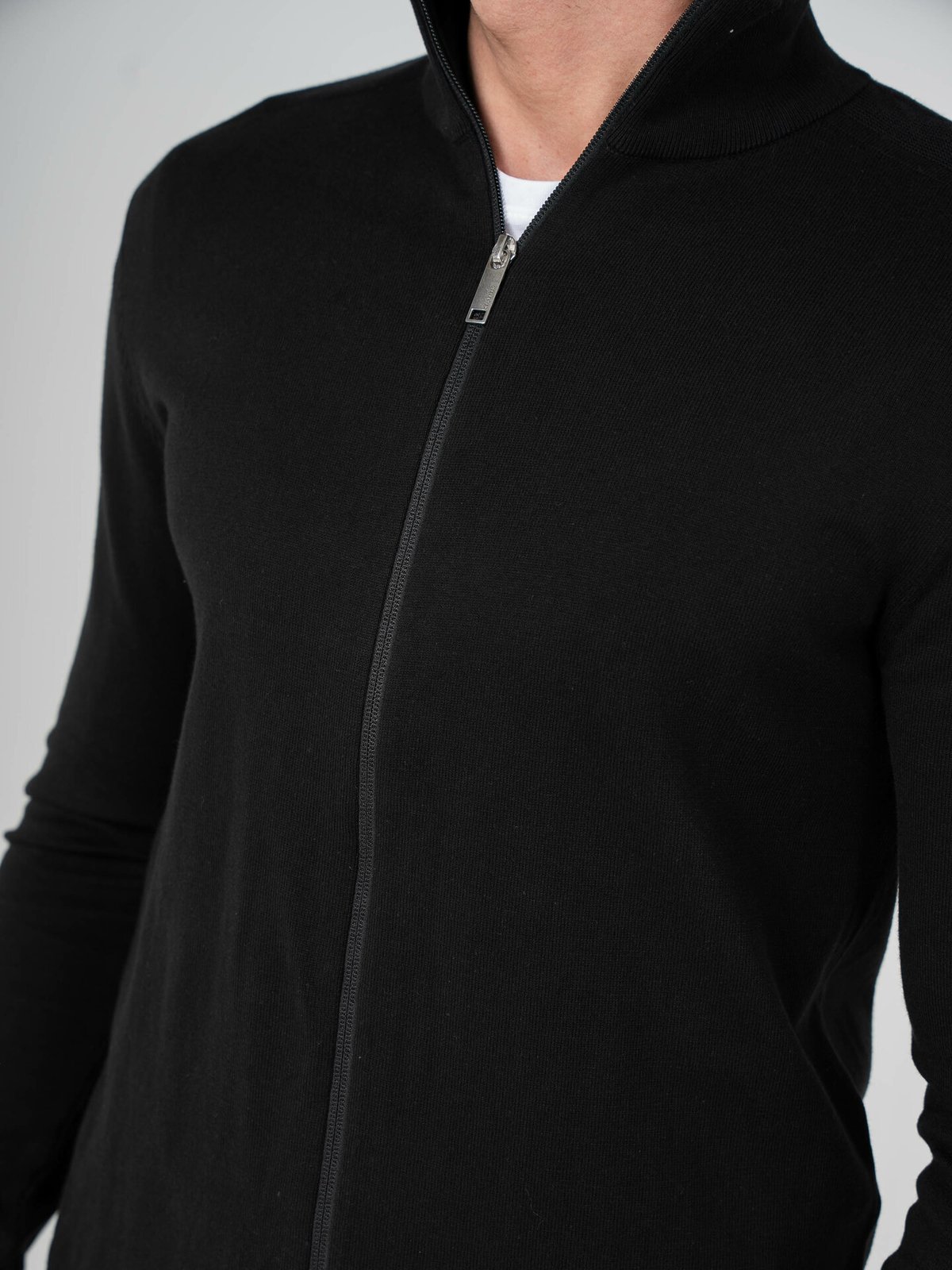 Selected Homme Berg Full Zip Cardigan Black