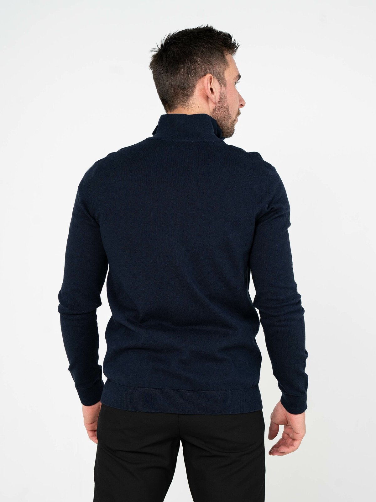 Selected Homme Berg Full Zip Cardigan Navy Blazer Melange