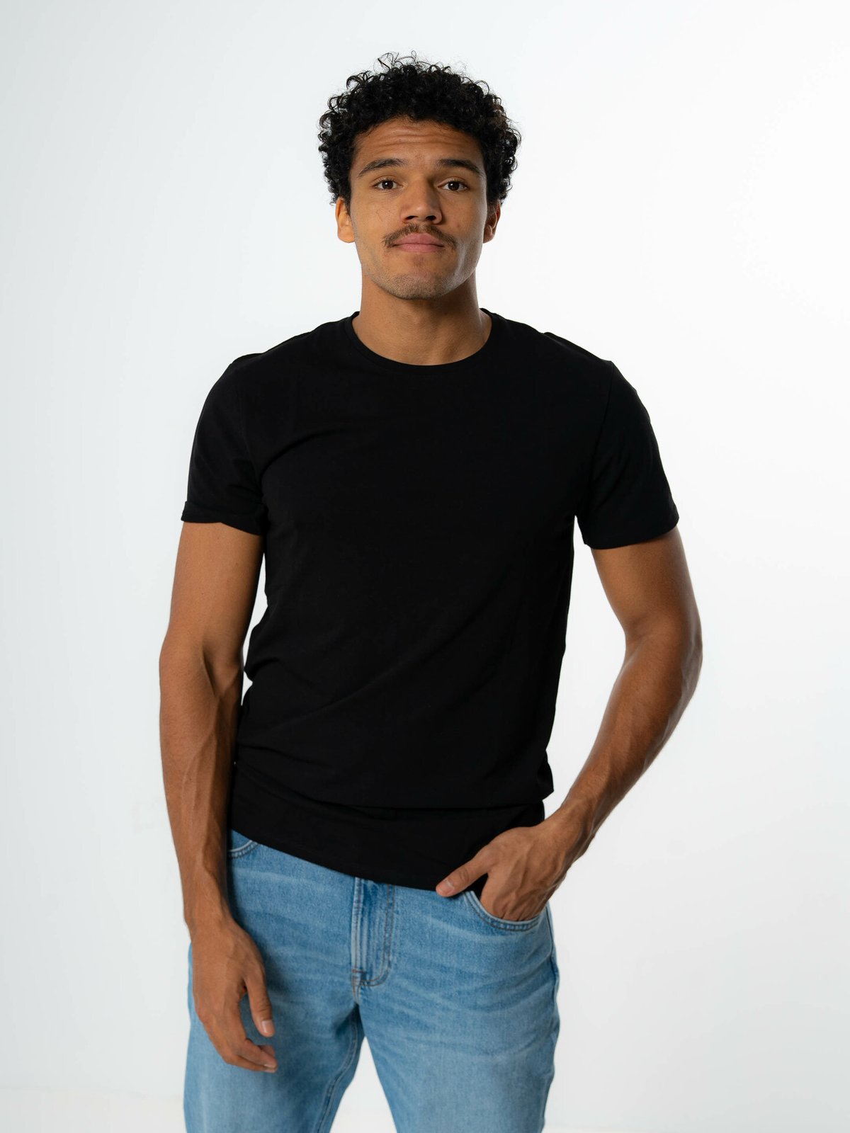 Selected Homme New Pima 3-Pack Short Sleeve O-Neck Black