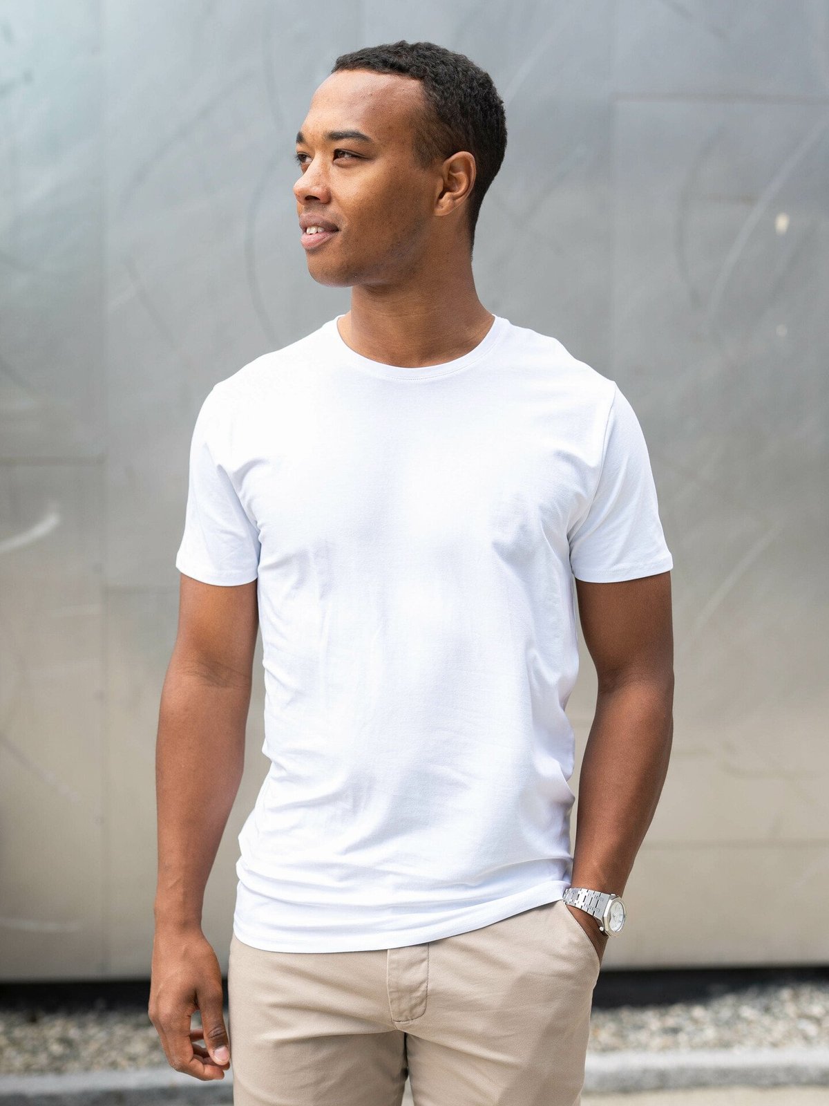 Selected Homme New Pima 3-Pack Short Sleeve O-Neck Bright White