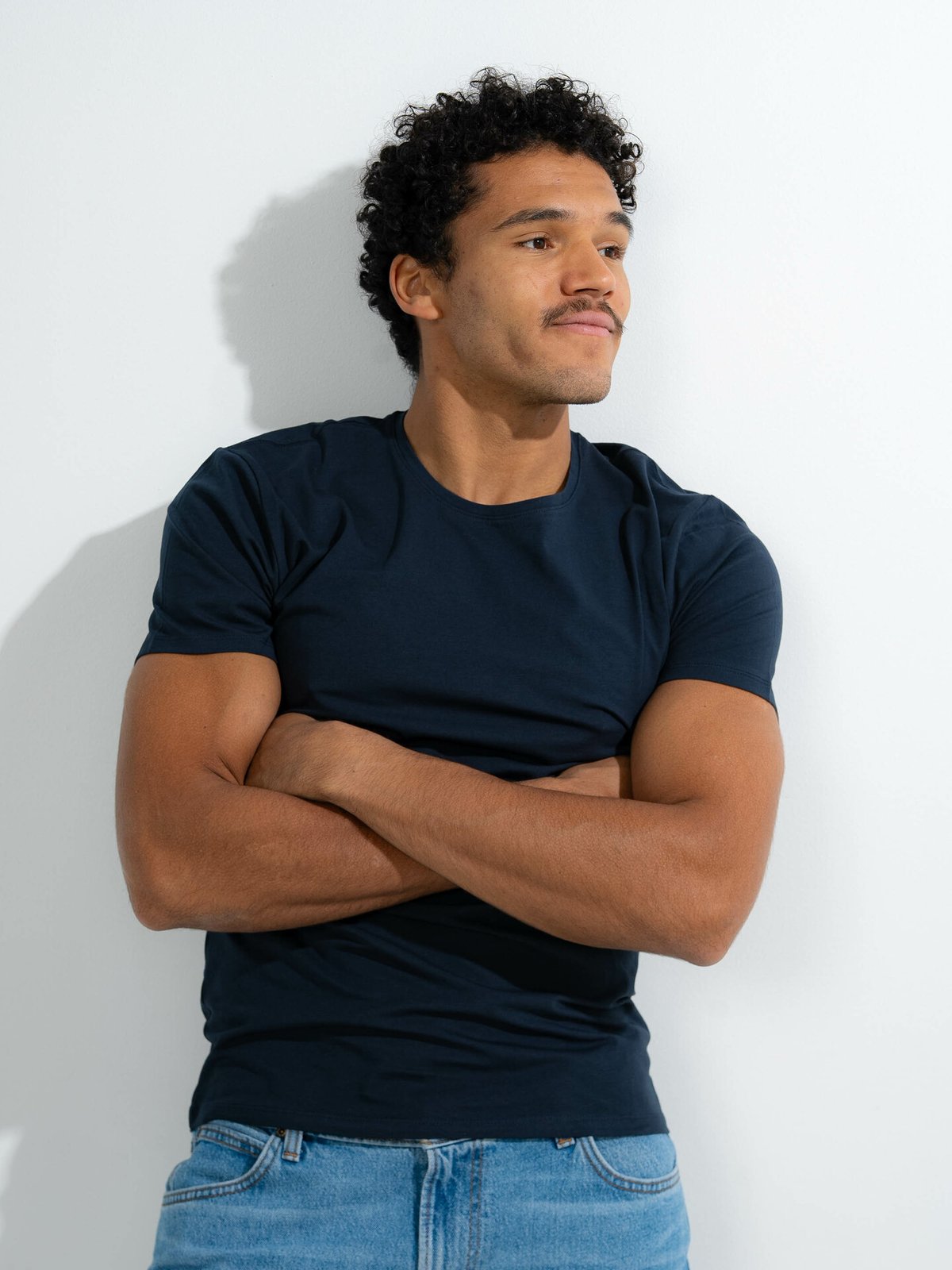 Selected Homme New Pima 3-Pack Short Sleeve O-Neck Navy