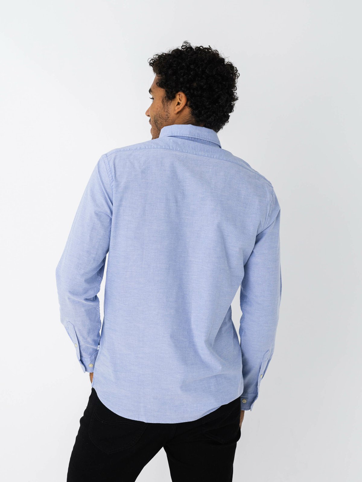 Selected Homme Selected Homme Reg Rick Oxford Shirt Long Sleeve Light Blue