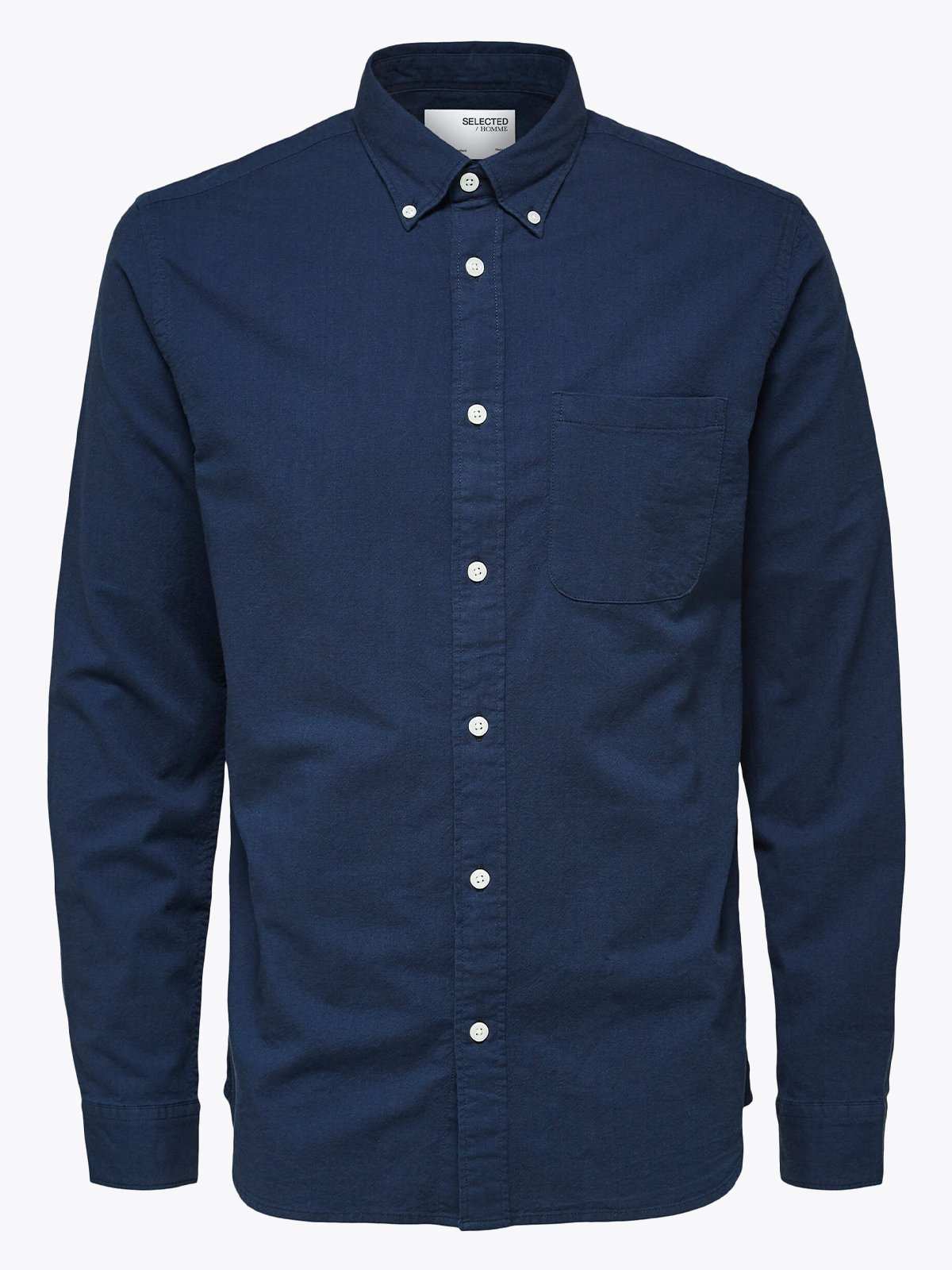 Selected Homme Selected Homme Reg Rick Oxford Shirt Long Sleeve Moonlit Ocean