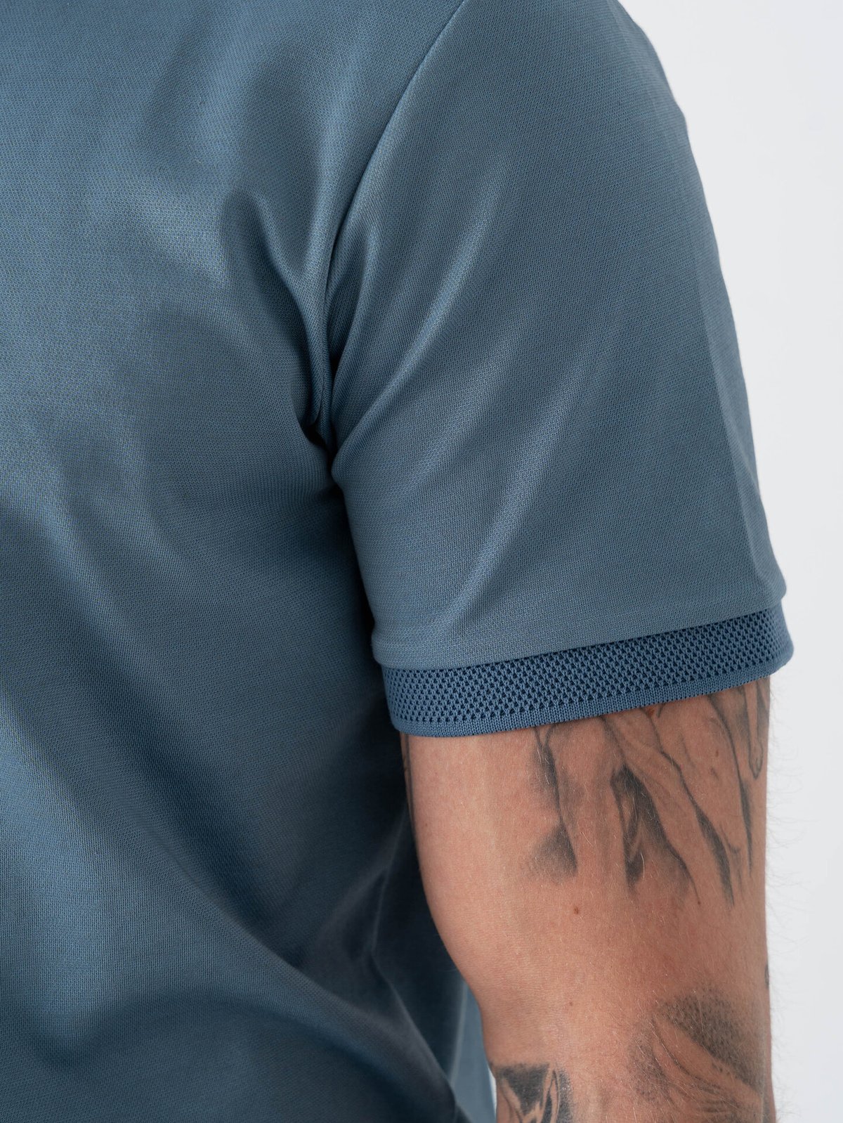 Selected Homme Selected Homme Fave Zip Short Sleeve Polo Blue Mirage