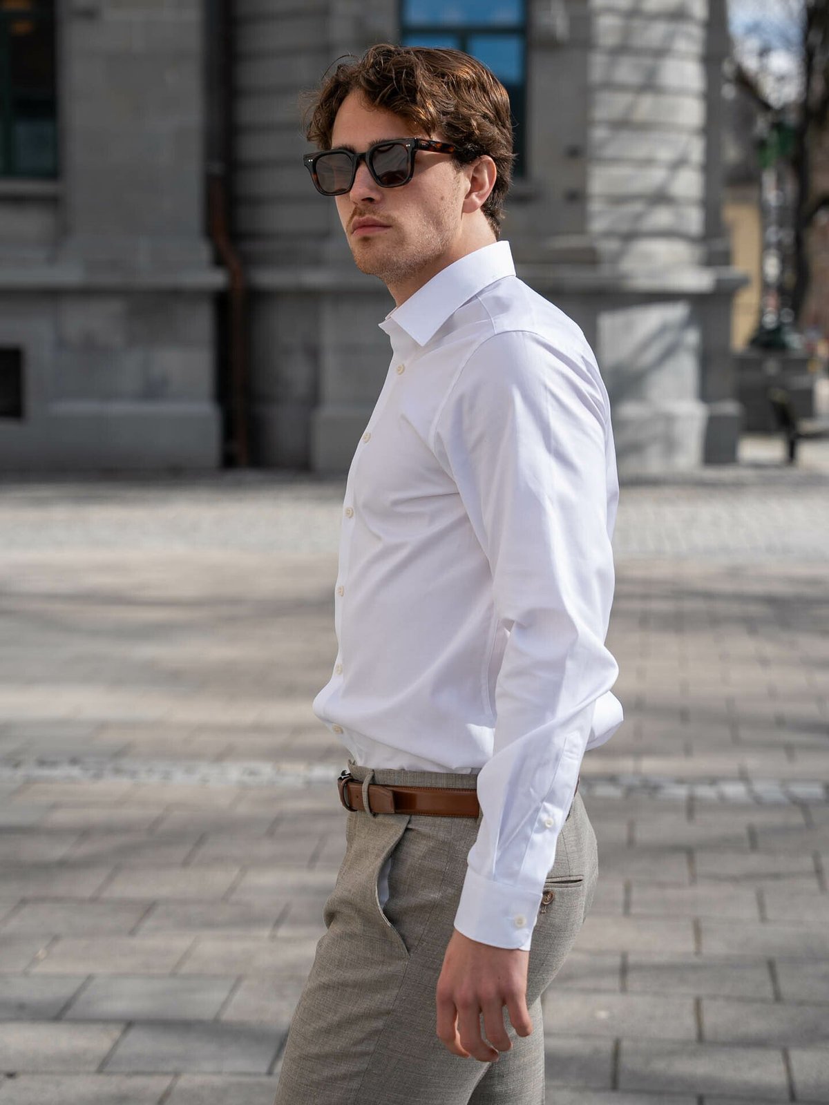 Selected Homme Slim Ethan Shirt Long Sleeve Classic Bright White