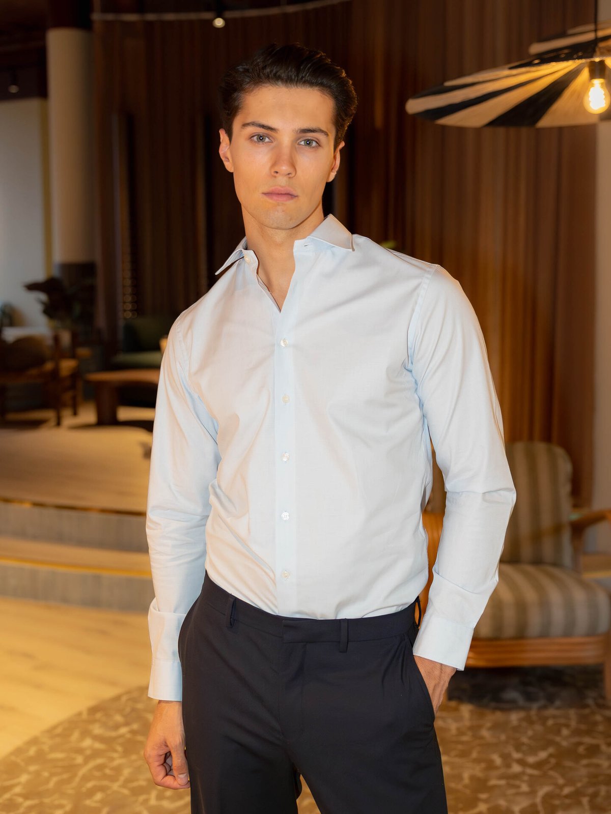 Selected Homme Slim Ethan Shirt Long Sleeve Classic Light Blue