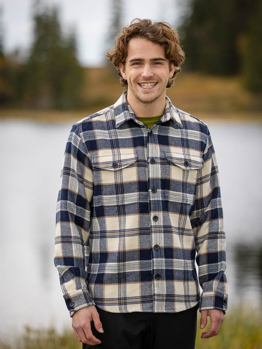 Selected Homme Loose Mason-Pablo Long Sleeve Overshirt Sky Captain Checks
