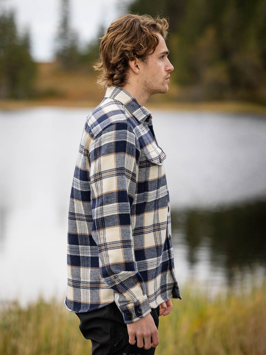 Selected Homme Loose Mason-Pablo Long Sleeve Overshirt Sky Captain Checks