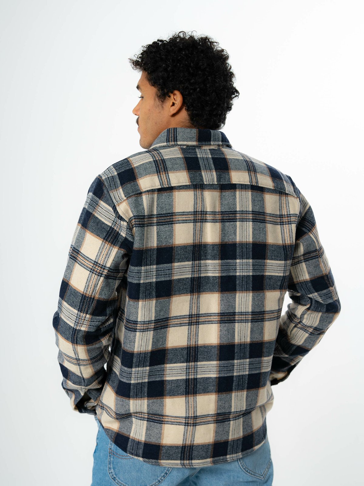 Selected Homme Loose Mason-Pablo Long Sleeve Overshirt Sky Captain Checks