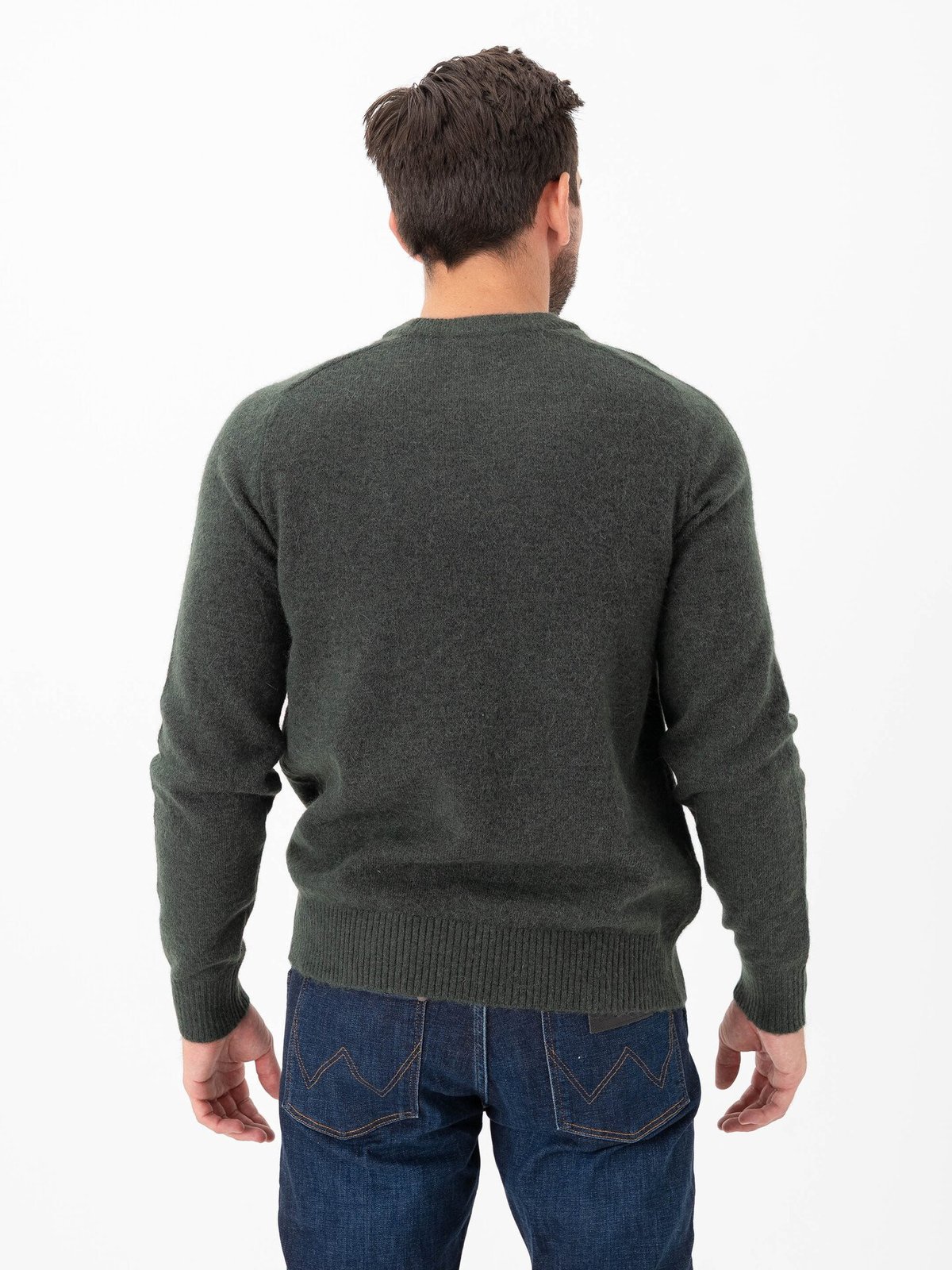 Selected Homme Rai Long Sleeve Knit Crew Neck Deep Forest