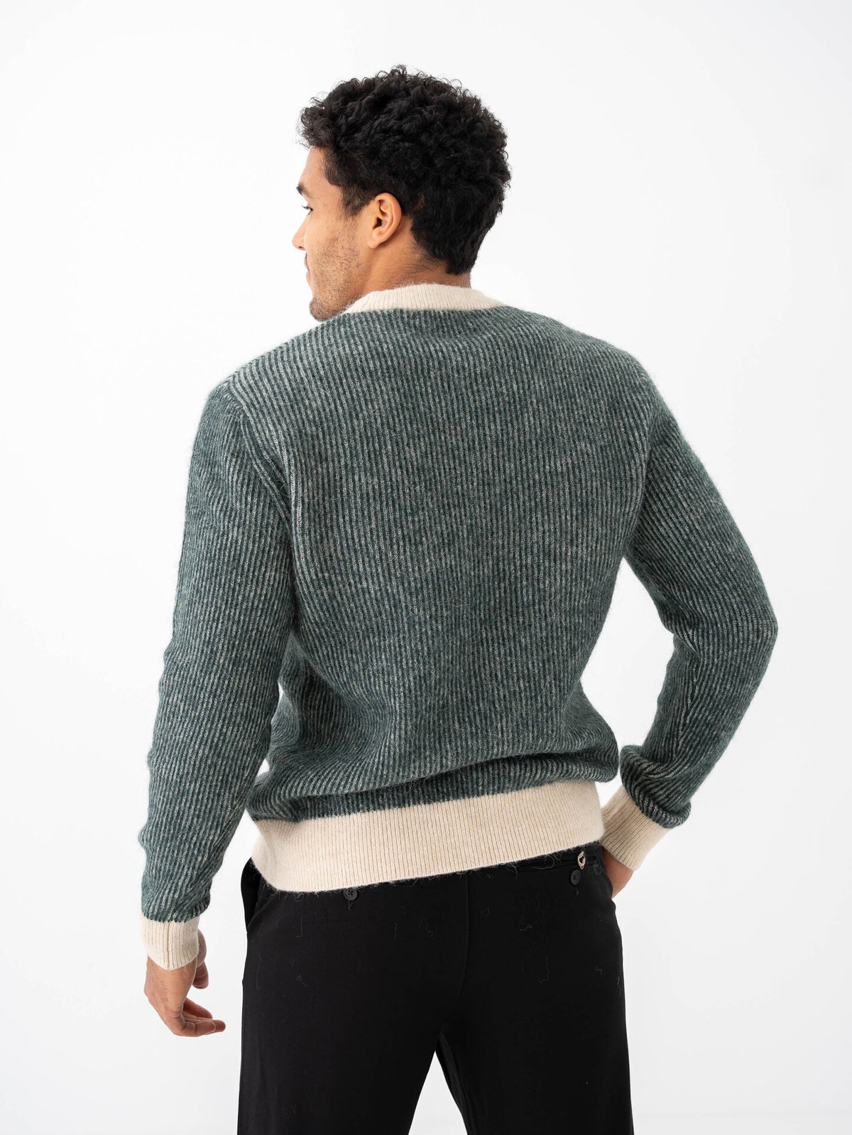 Selected Homme Rai Long Sleeve Knit Crew Neck Green Gables