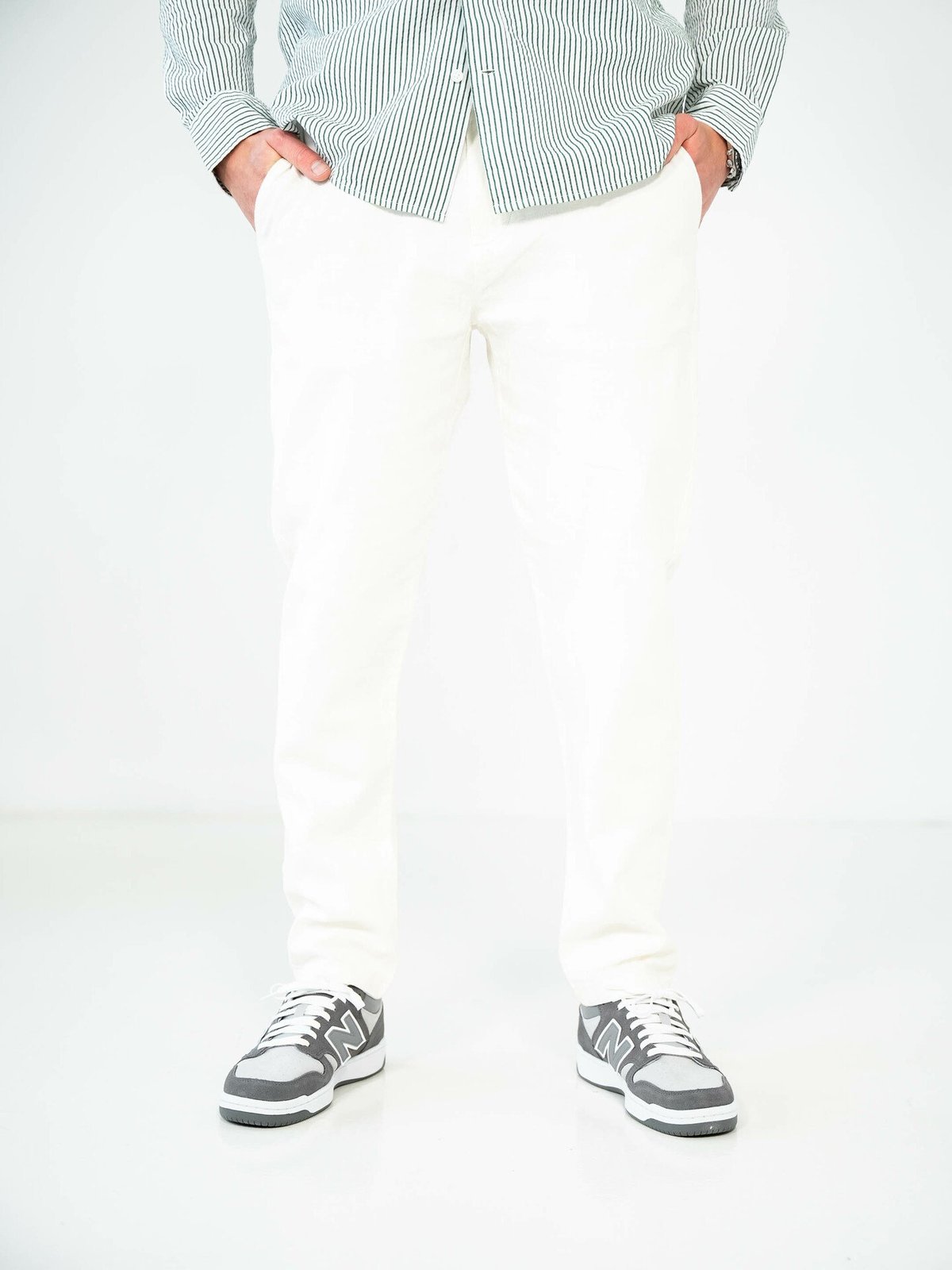 Selected Homme Slim Tape Brody Linen Pant Cloud Dancer