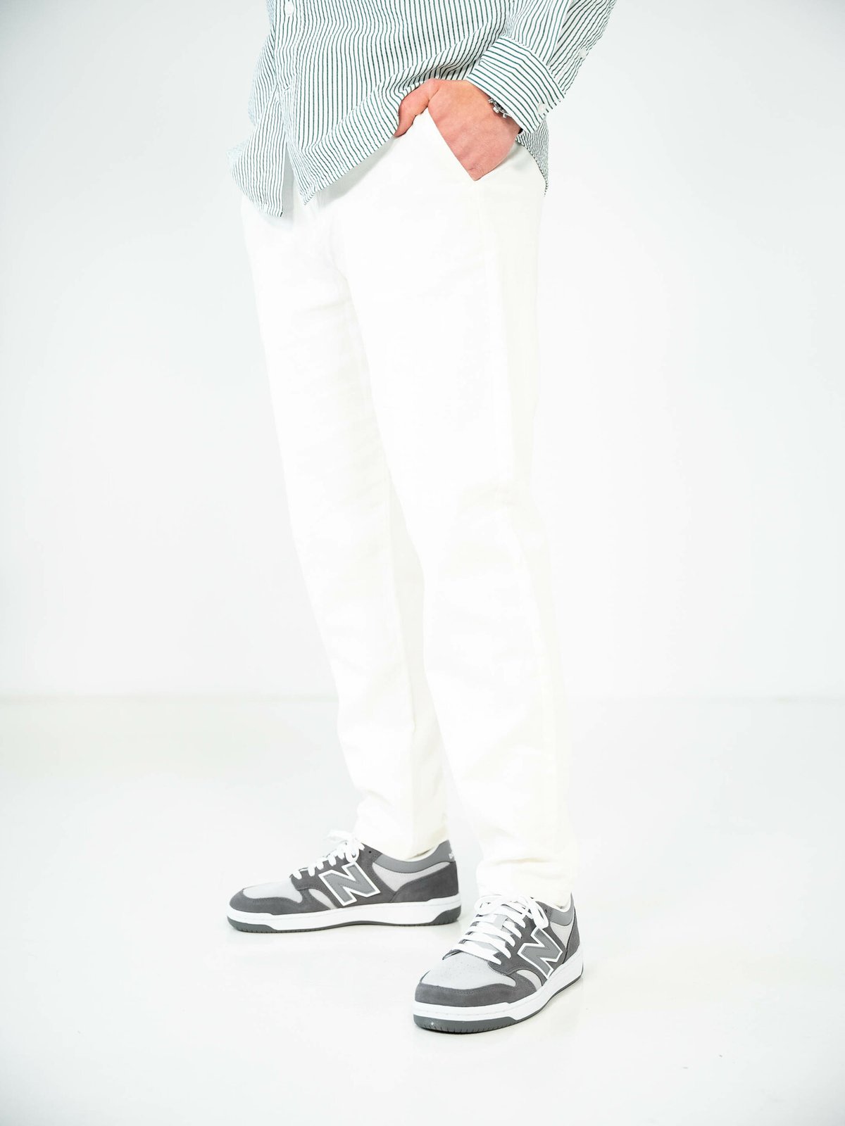 Selected Homme Slim Tape Brody Linen Pant Cloud Dancer