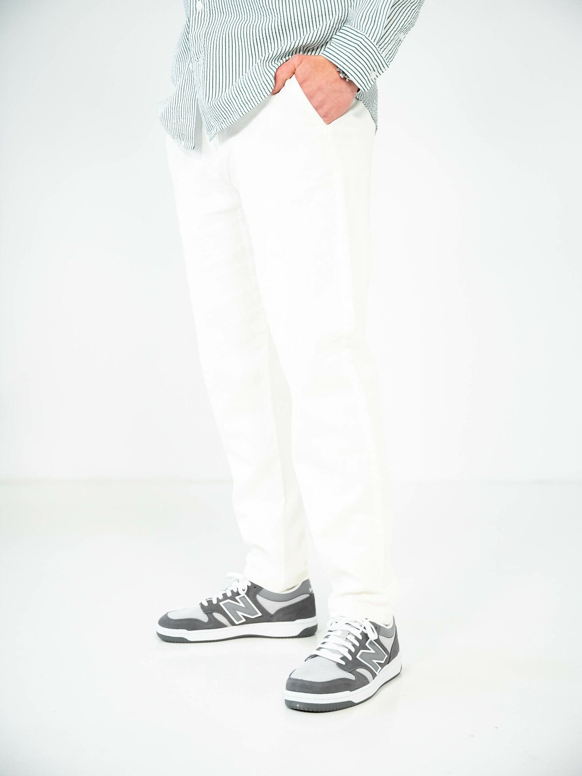 Selected Homme Slim Tape Brody Linen Pant Cloud Dancer