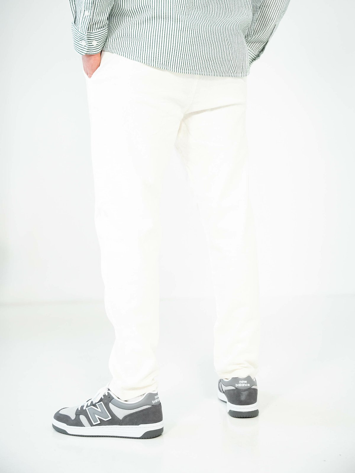 Selected Homme Slim Tape Brody Linen Pant Cloud Dancer