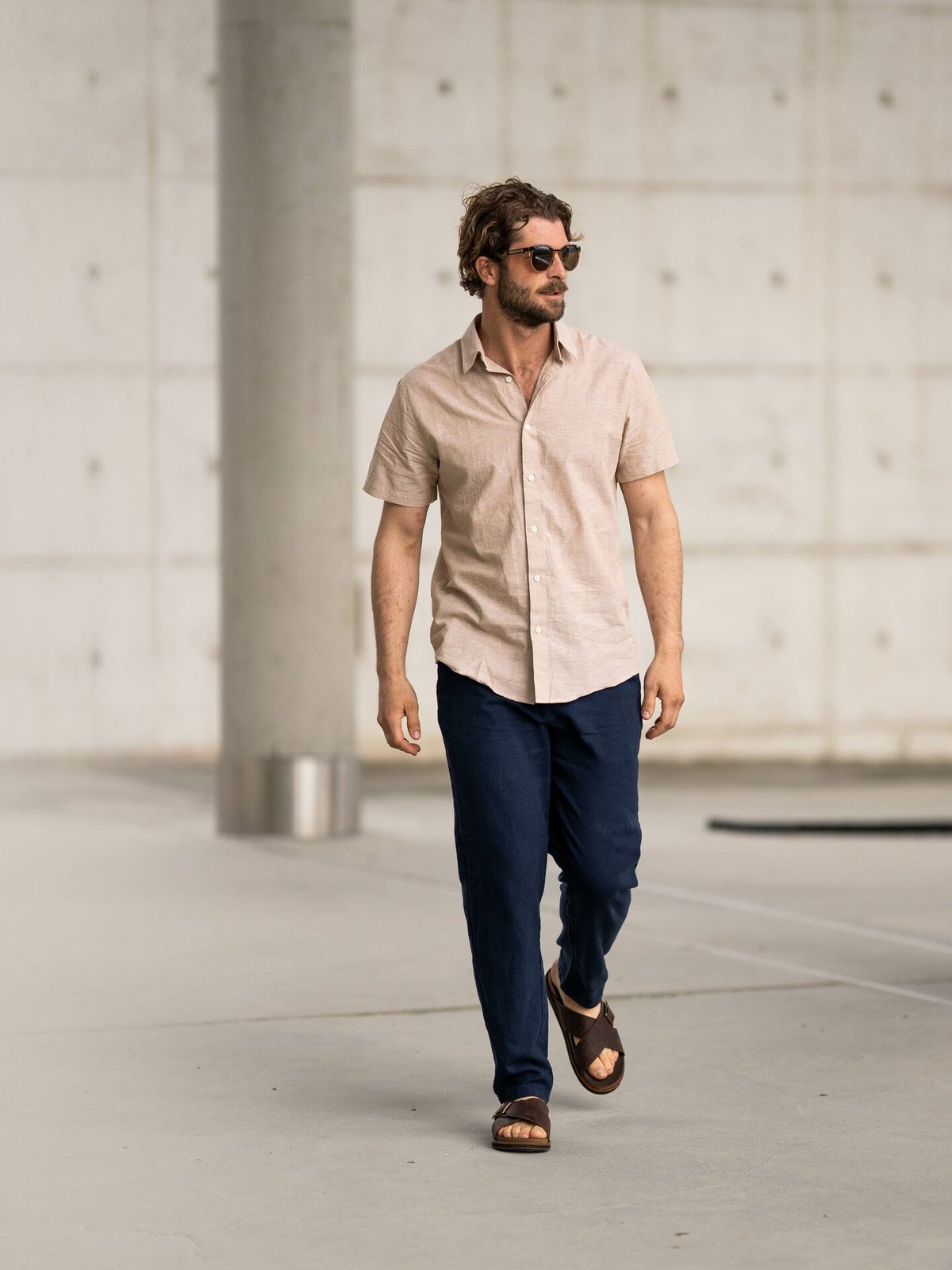 Selected Homme Slim Tape Brody Linen Pant Dark Sapphire