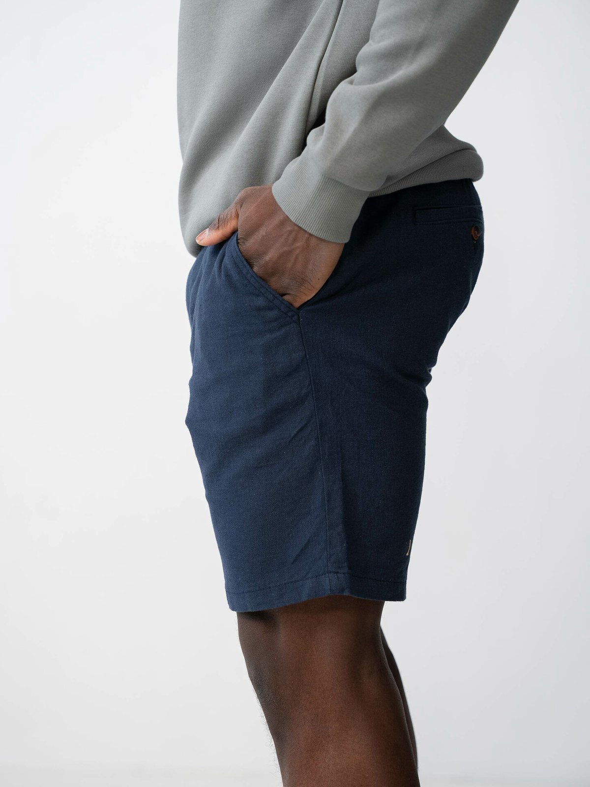 Selected Homme Regular Brody Linen Shorts Dark Sapphire