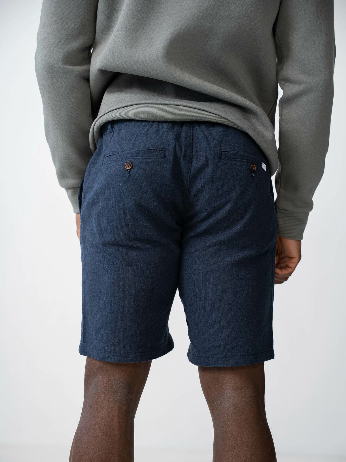 Selected Homme Regular Brody Linen Shorts Dark Sapphire