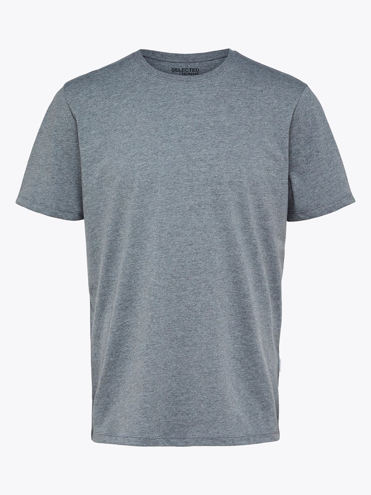 Selected Homme Aspen Short Sleeve O-Neck Tee Medium Grey Melange