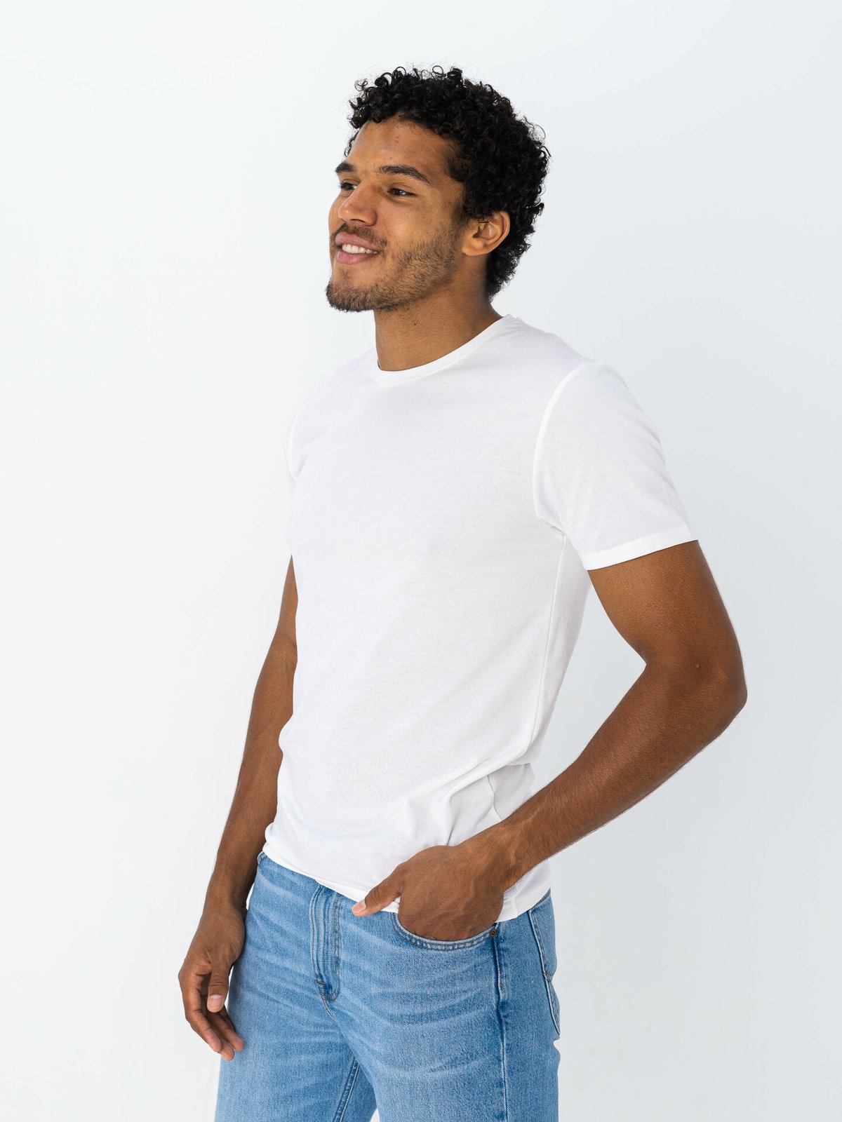 Selected Homme Selected Homme Ael Short Sleeve O-Neck Tee Bright White