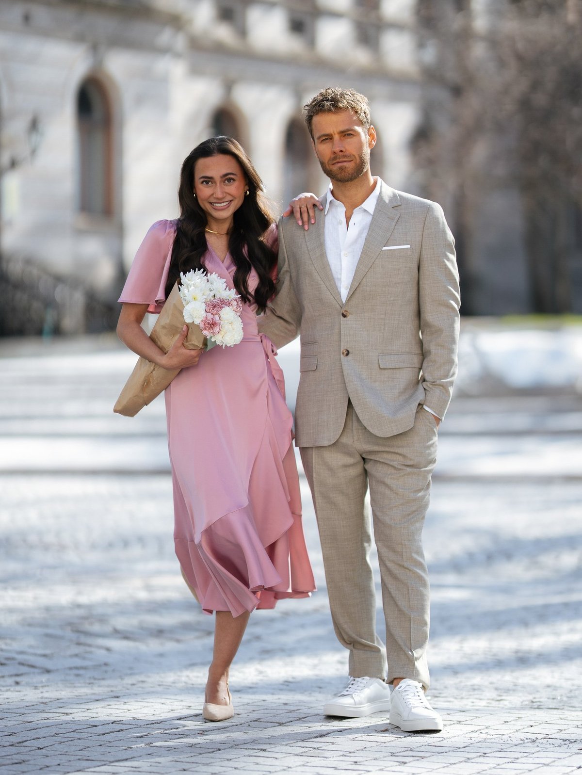 Selected Homme Slim-Oasis Linen Trousers Sand