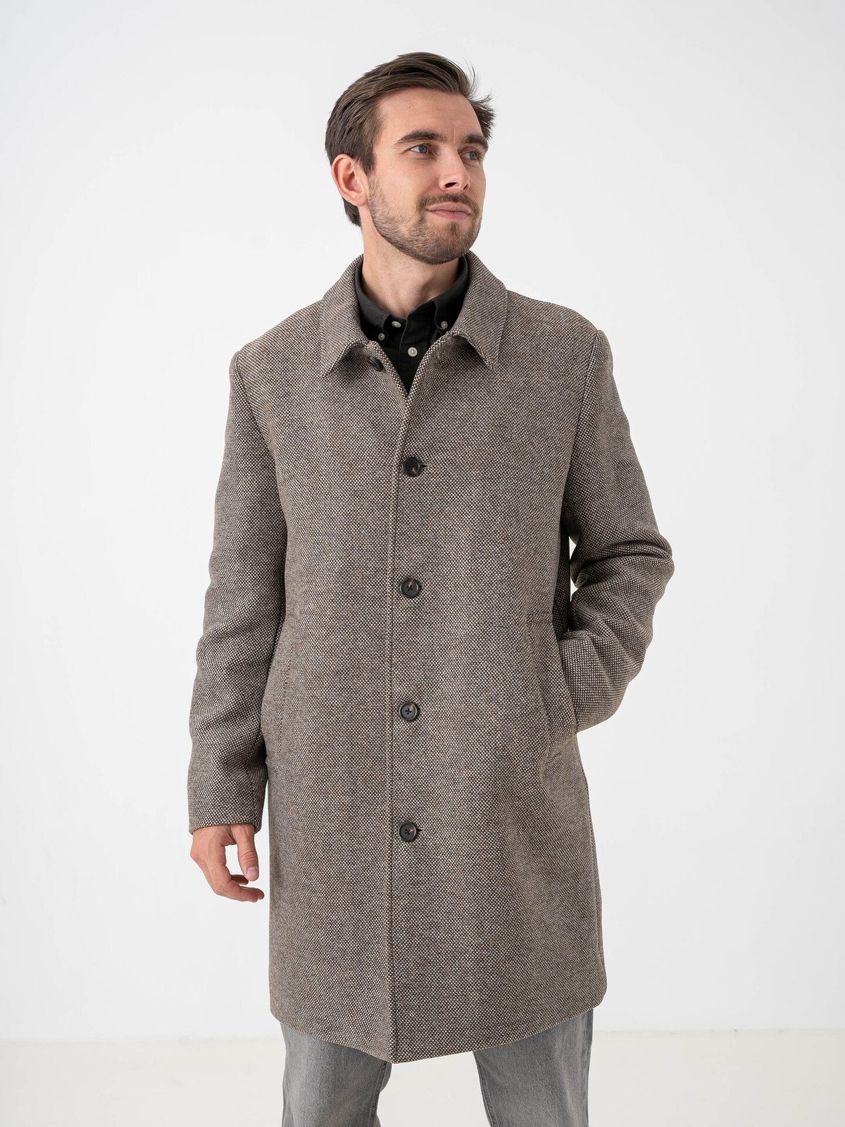 Selected Homme Archive Car Coat Demitasse Donegal