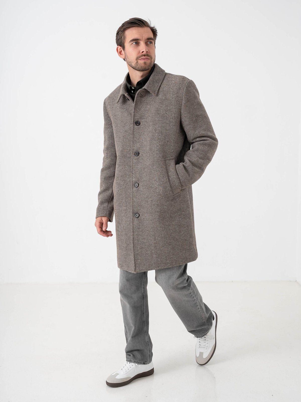 Selected Homme Archive Car Coat Demitasse Donegal