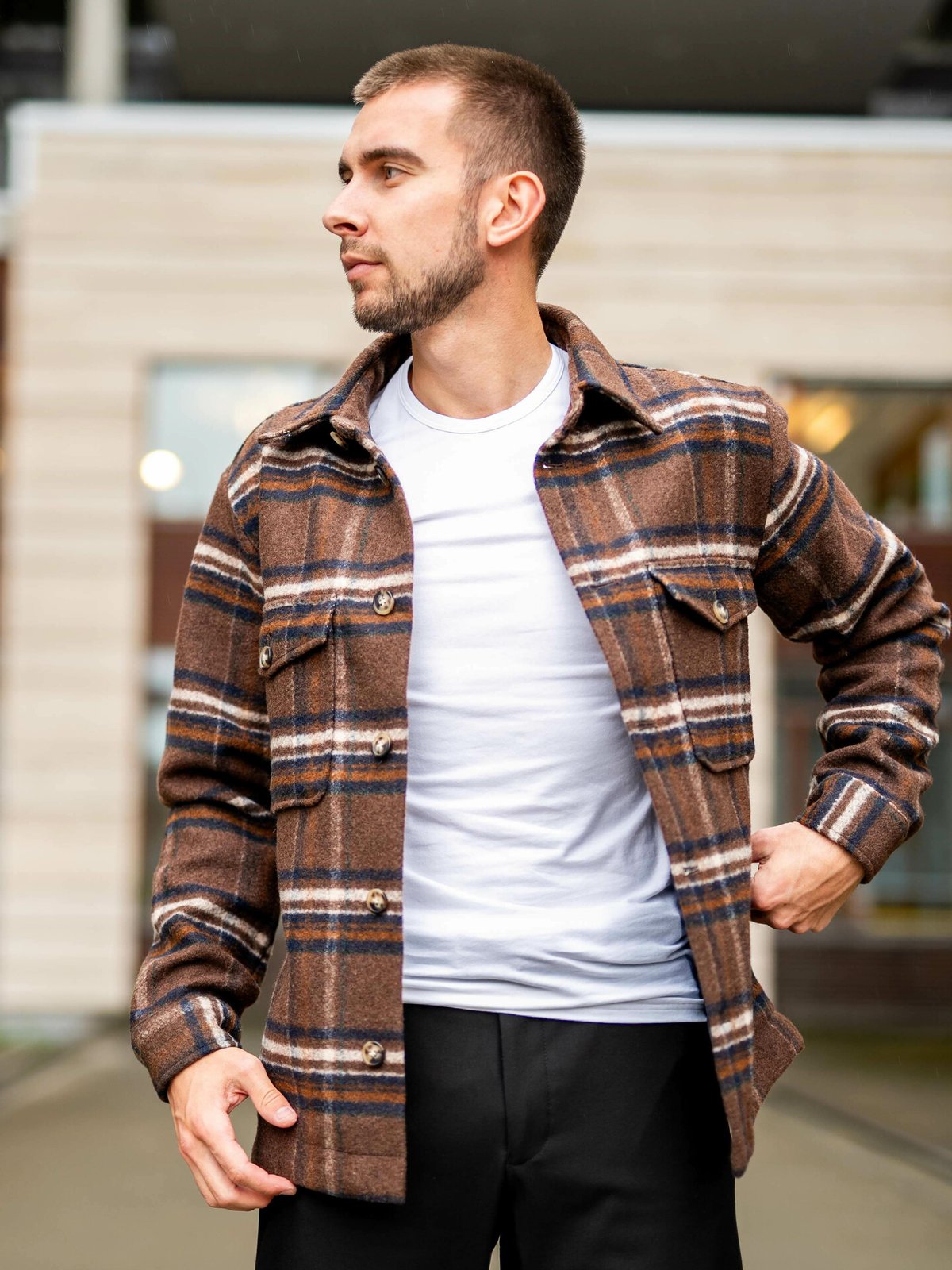 Selected Homme Selected Homme Archive Overshirt Rain Drum