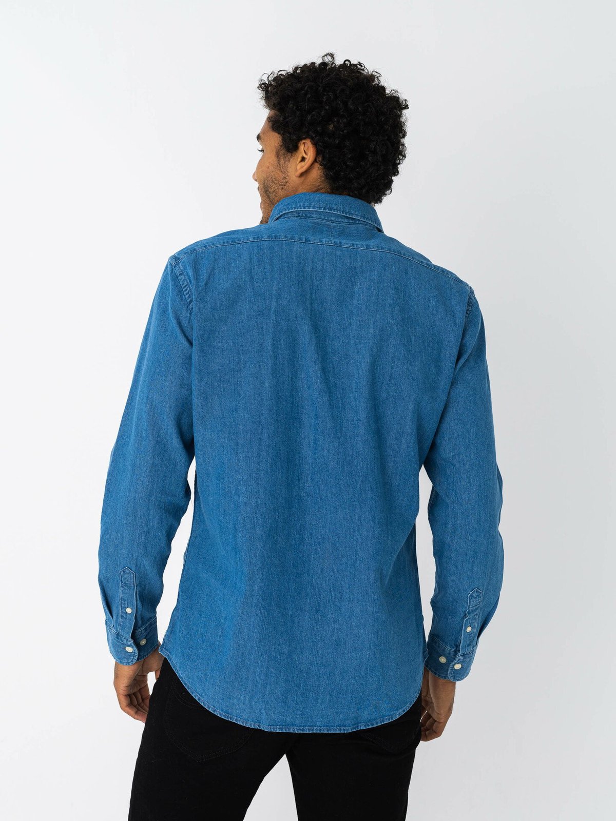 Selected Homme Selected Homme Reg Rick-Denim New Shirt Long Sleeve Medium Blue Denim