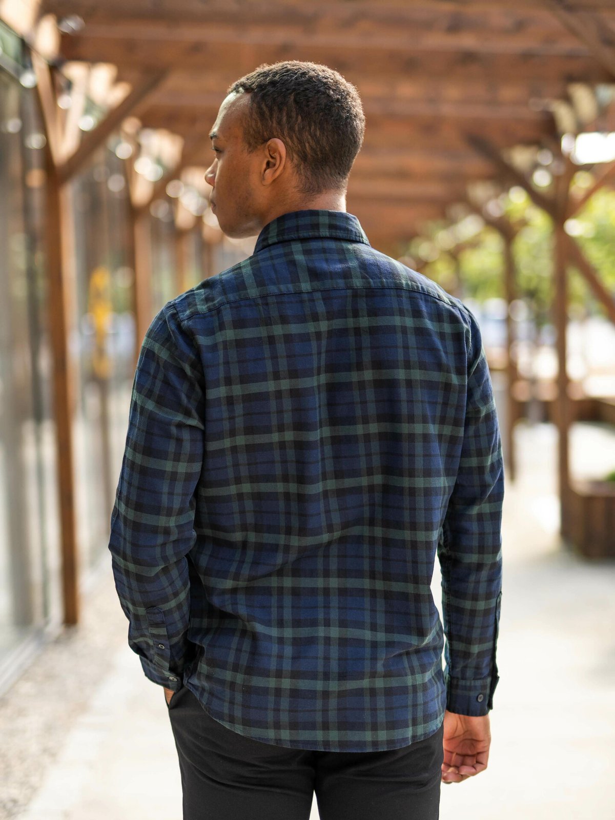Selected Homme Selected Homme Slim Owen-Flannel Shirt Long Sleeve Dark Navy Squares