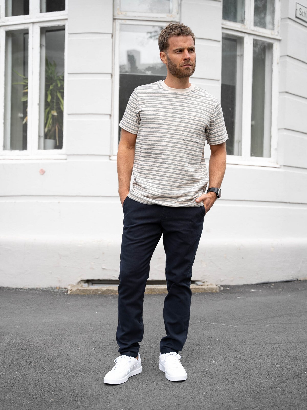 Selected Homme Slim Miles Structure Dyed Pant Dark Sapphire