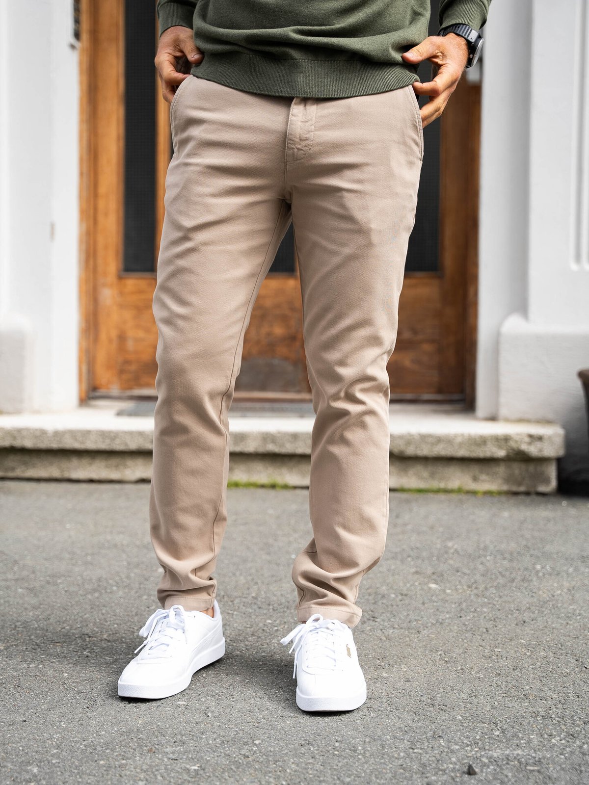 Selected Homme Slim Miles Structure Dyed Pant Pure Cashmere