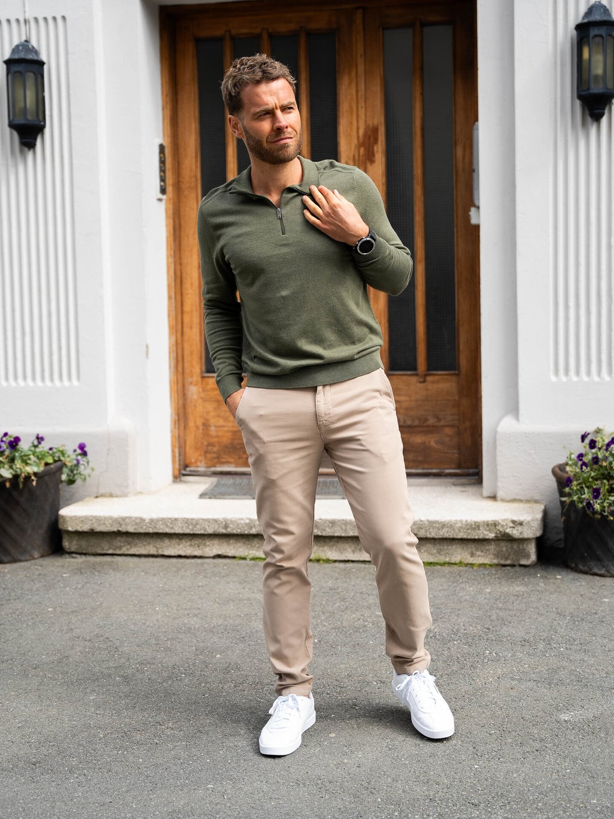 Selected Homme Slim Miles Structure Dyed Pant Pure Cashmere