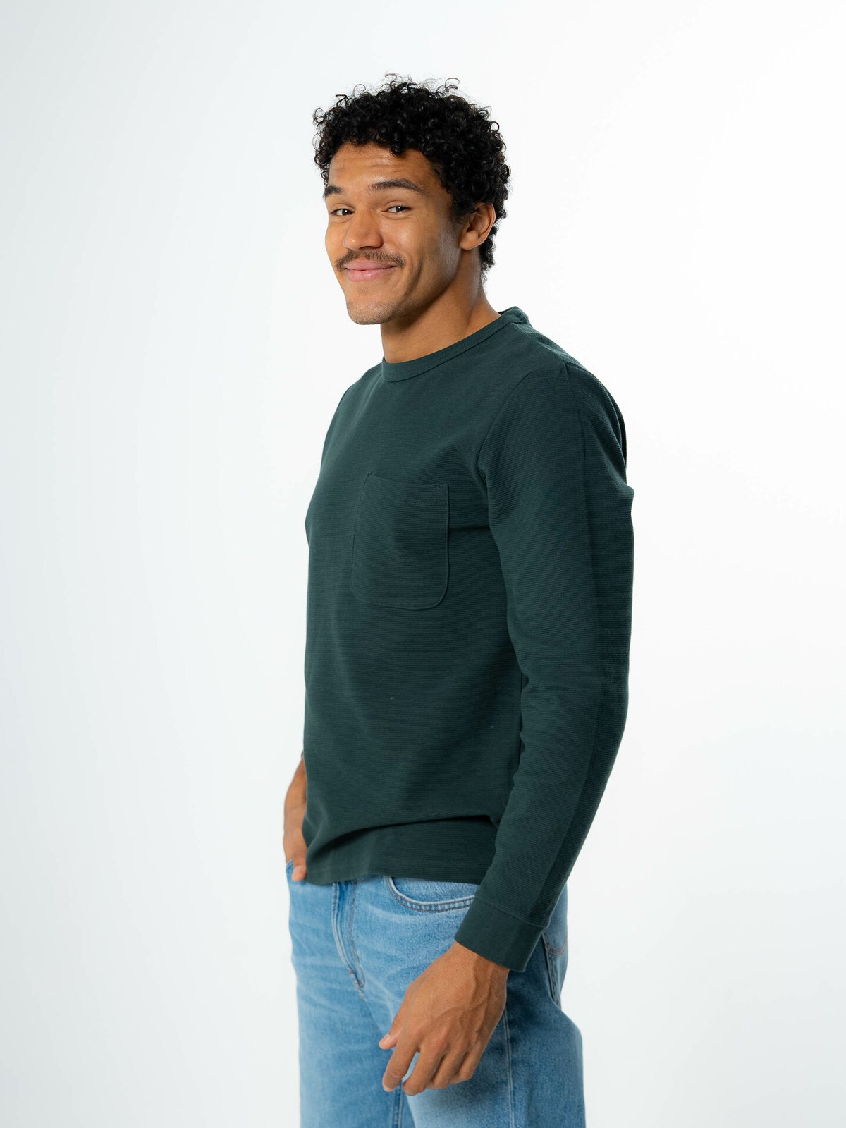 Selected Homme Selected Homme Colin Long Sleeve O-neck Tee Green Gable