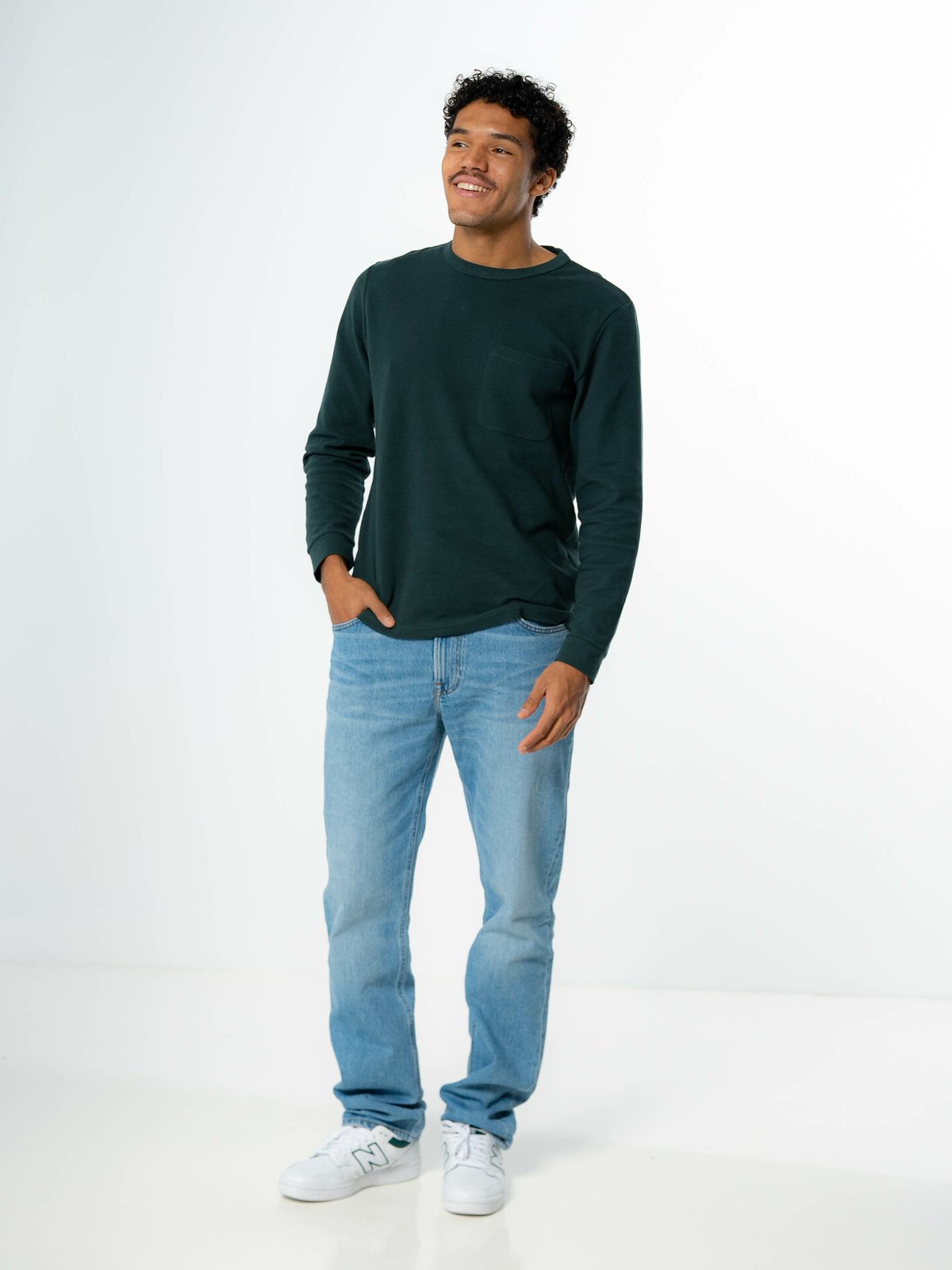 Selected Homme Selected Homme Colin Long Sleeve O-neck Tee Green Gable