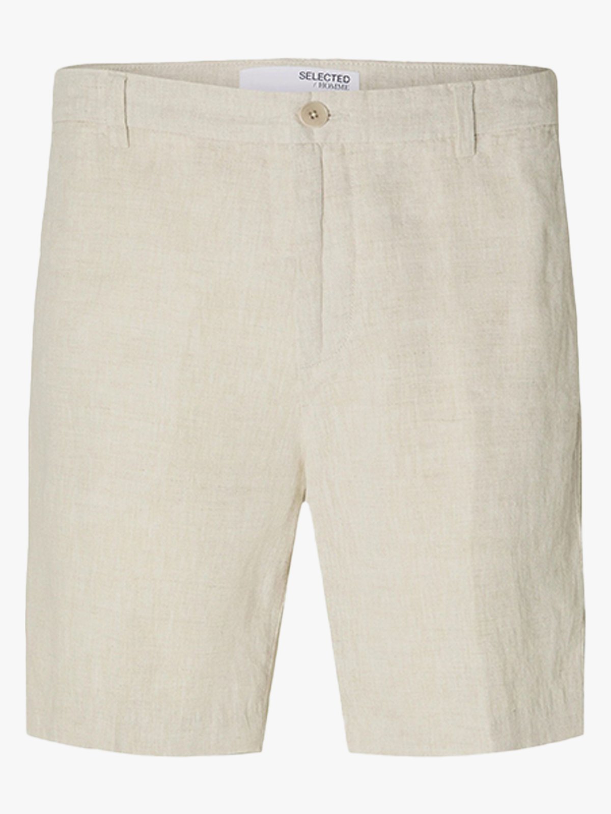 Selected Homme Reg Mads Linen Shorts Pure Cashmere