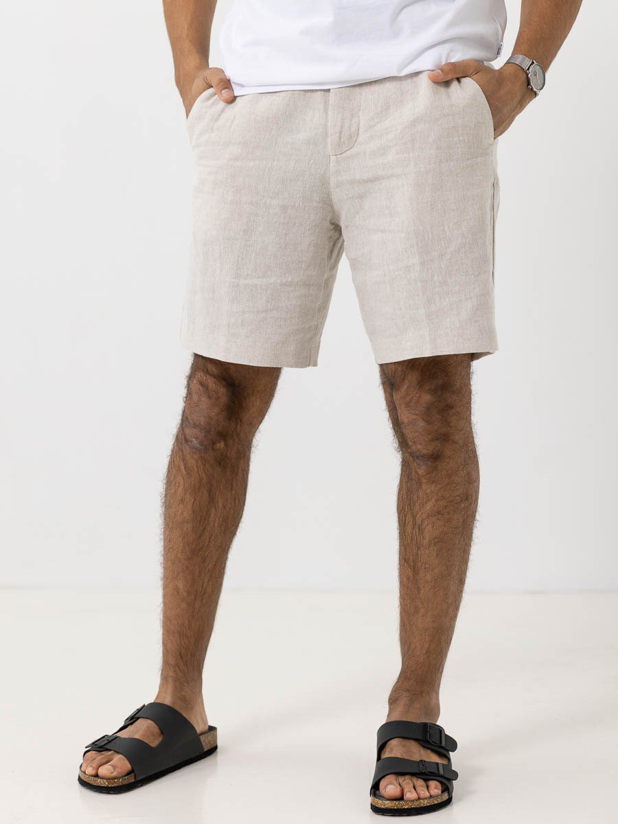 Selected Homme Reg Mads Linen Shorts Pure Cashmere