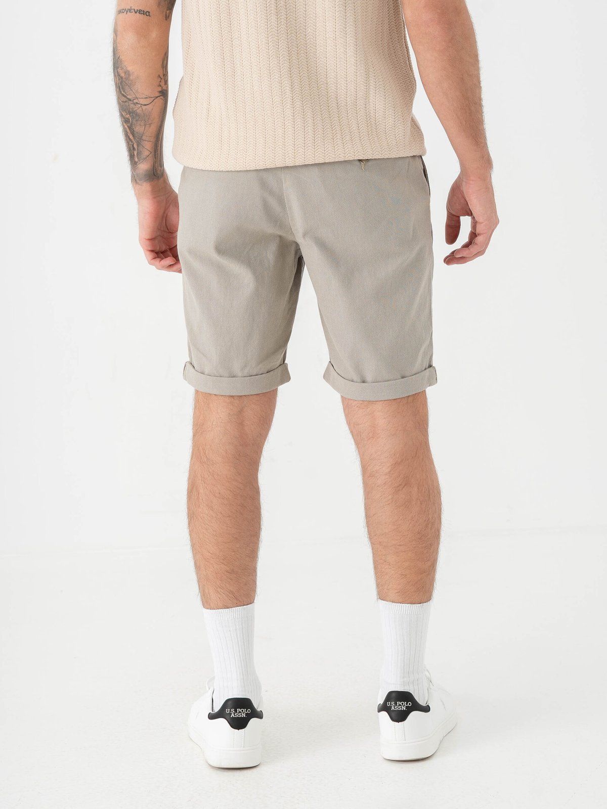 Selected Homme Slim Luton Flex Shorts Vetiver W. Oatmeal