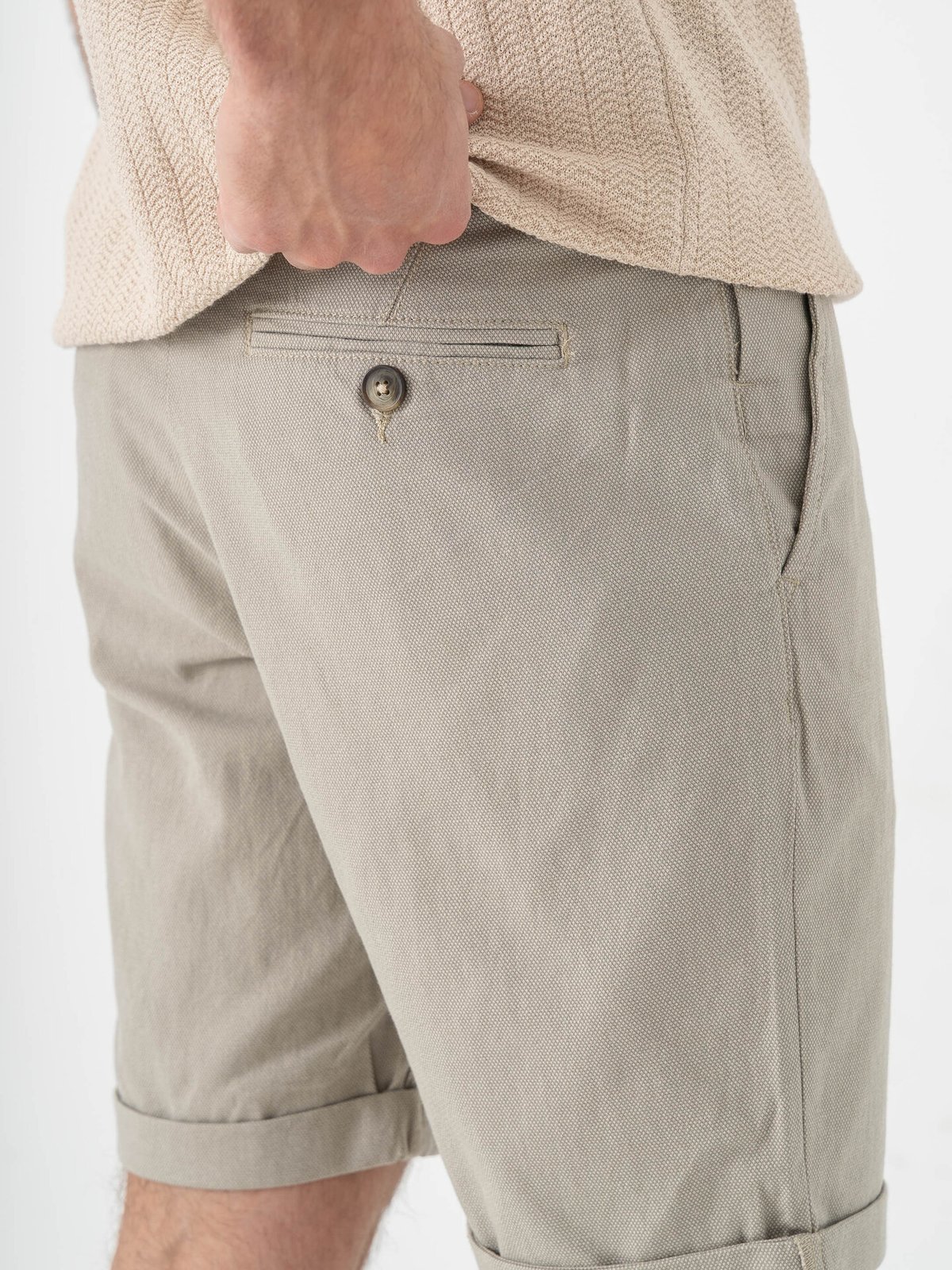 Selected Homme Slim Luton Flex Shorts Vetiver W. Oatmeal