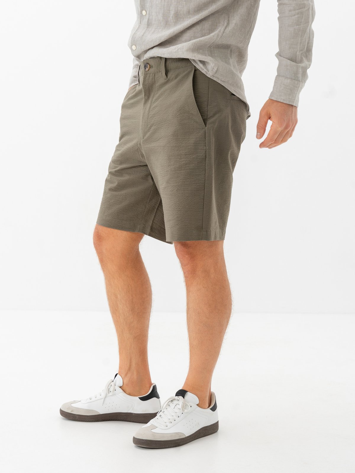 Selected Homme Regular-Karl Seersucker Shorts Kalamata