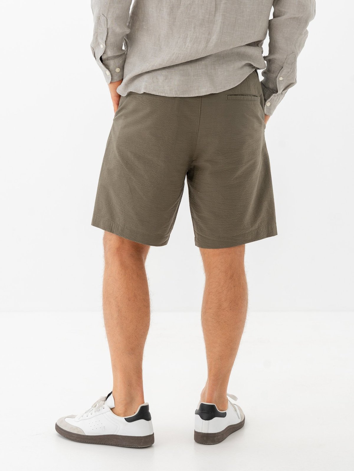 Selected Homme Regular-Karl Seersucker Shorts Kalamata