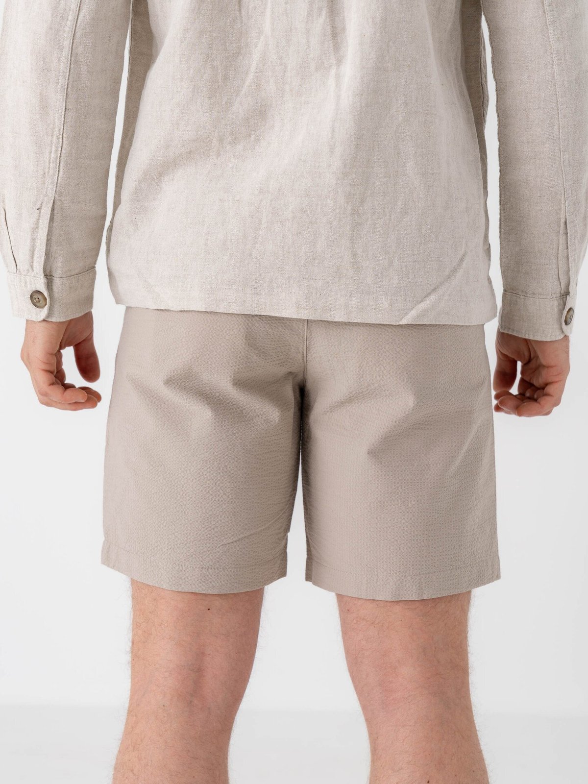 Selected Homme Regular-Karl Seersucker Shorts Pure Cashmere