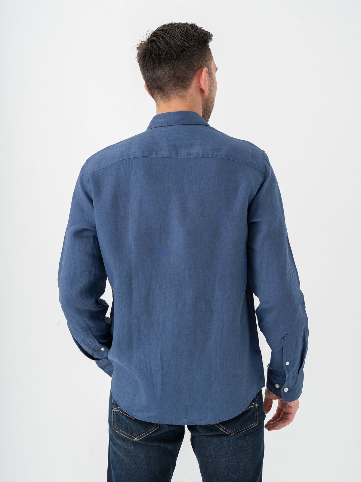 Selected Homme Reg Kylian Linen Shirt Long Sleeve Classic Oceana