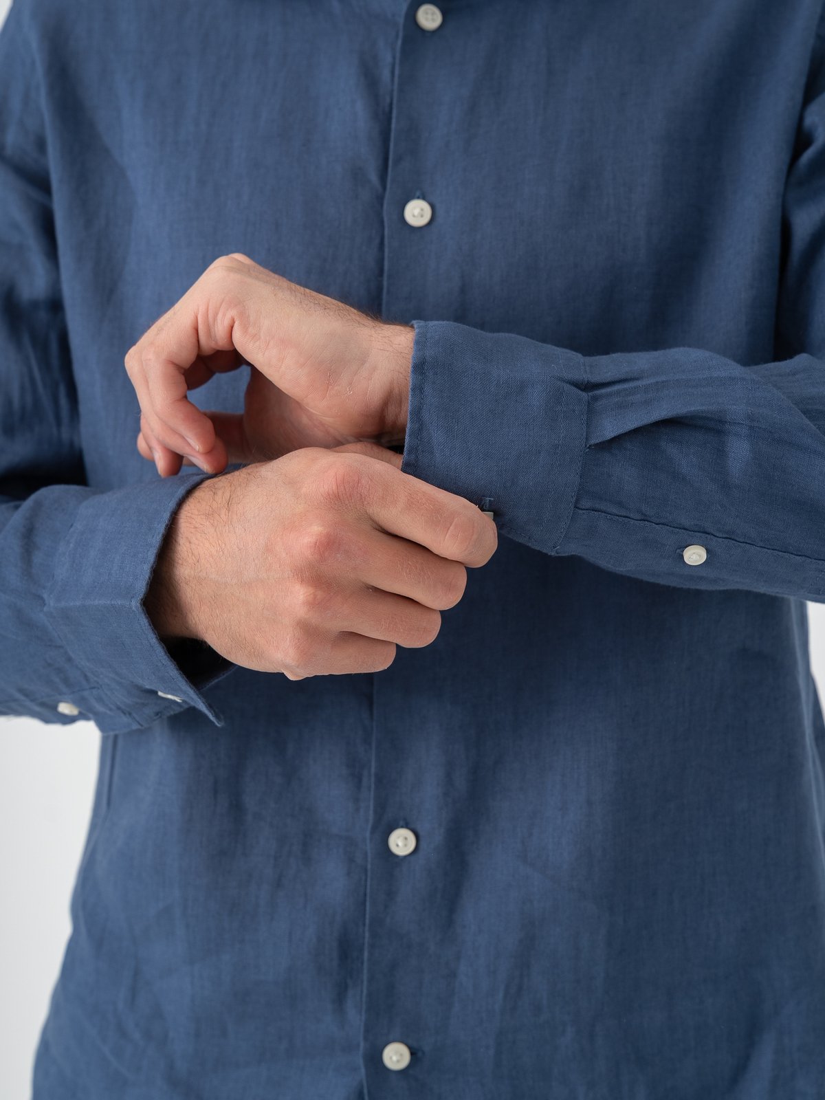 Selected Homme Reg Kylian Linen Shirt Long Sleeve Classic Oceana