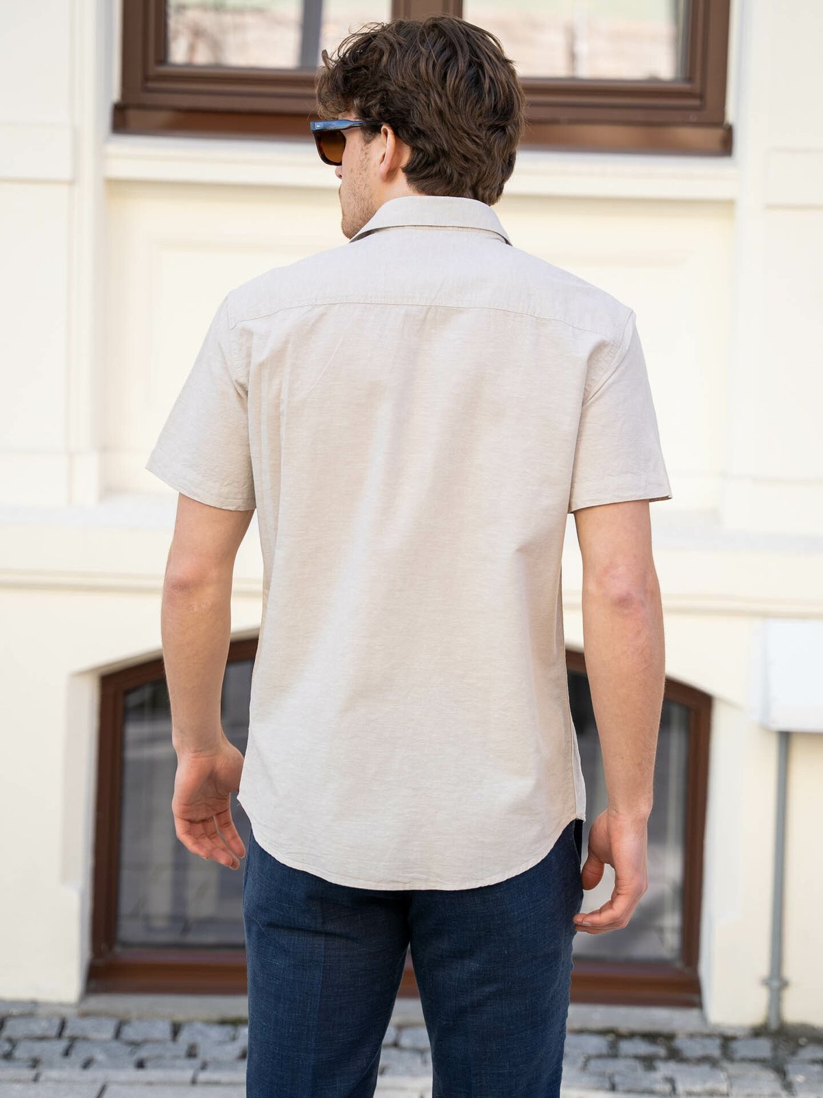 Selected Homme Reg-Sun Shirt Short Sleeve Pure Cashmere