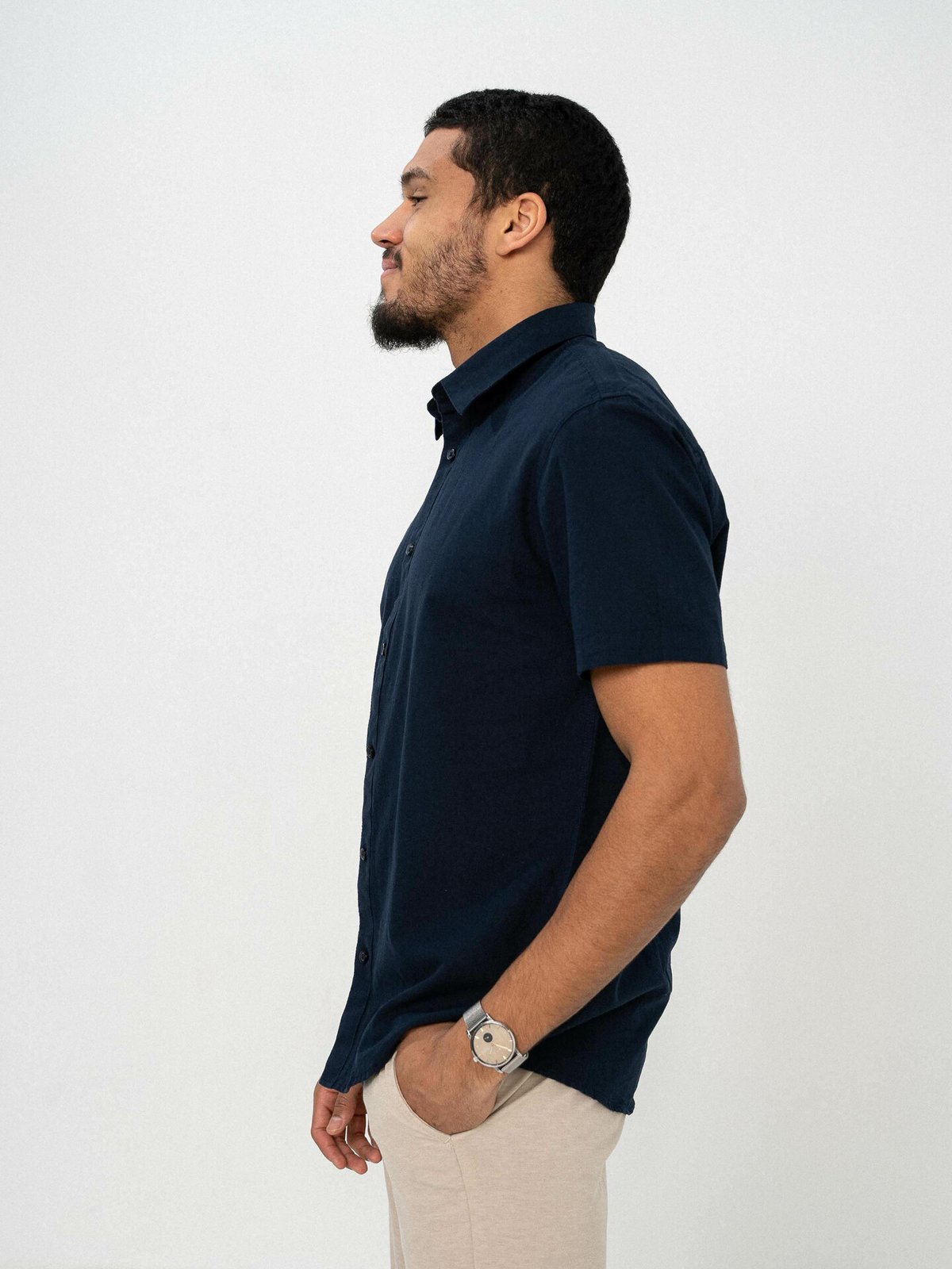 Selected Homme Reg-Sun Shirt Short Sleeve Sky Captain